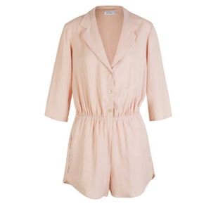 Sand Pink Shirt Playsuit